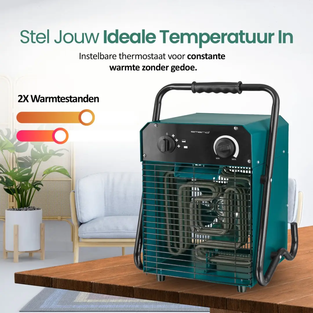 Emerio FH-105537.4 Power Ventilatorkachel 5000W - Blauw