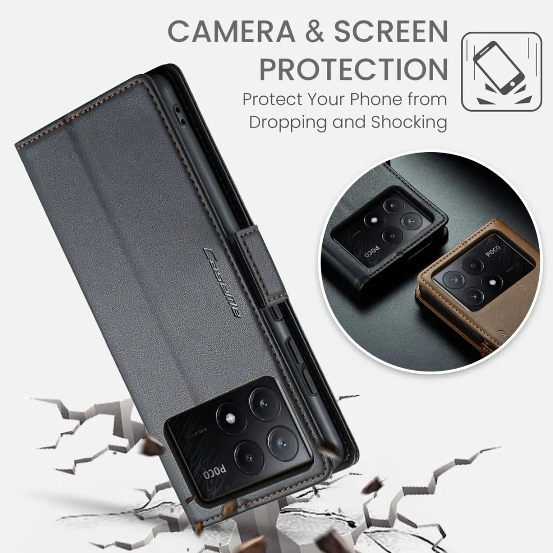 Caseme Wallet Case Xiaomi Redmi Note 13 Pro - RFID & Magneetsluiting - Zwart
