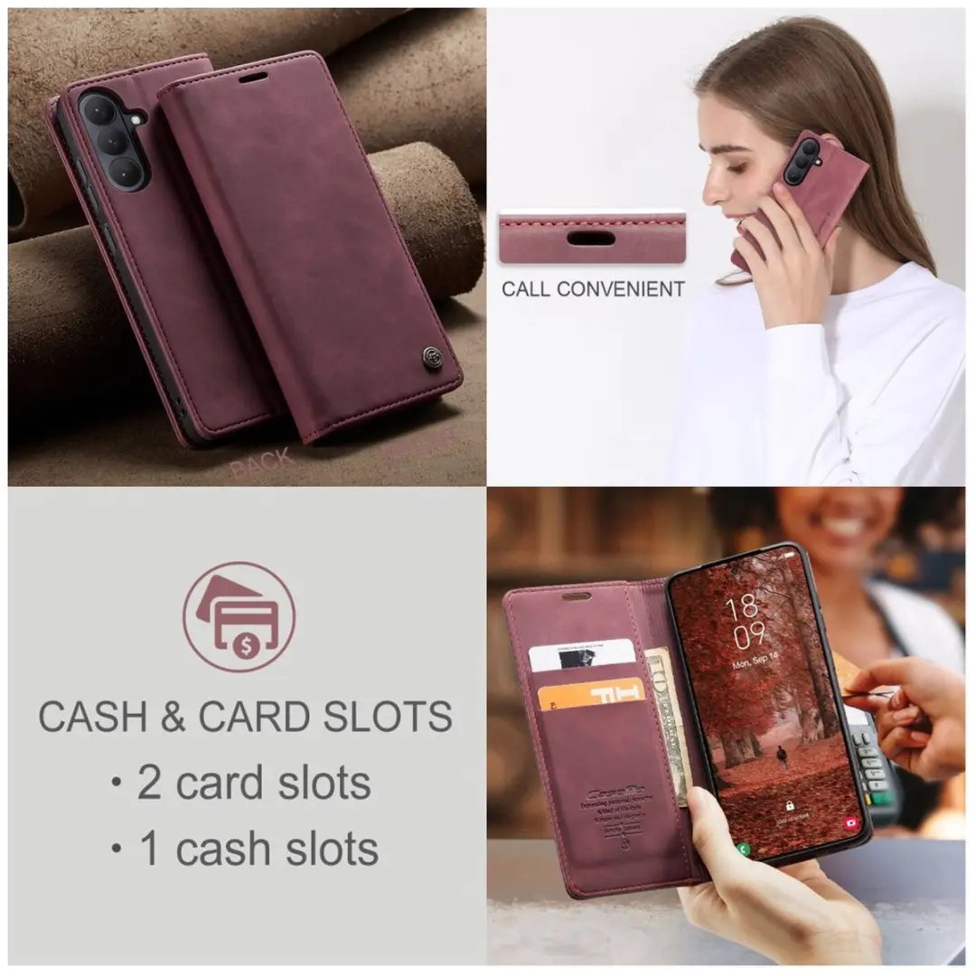 Caseme 013 Hoesje Samsung Galaxy S26 Plus - Book Case Rood - afbeelding 6 van 6
