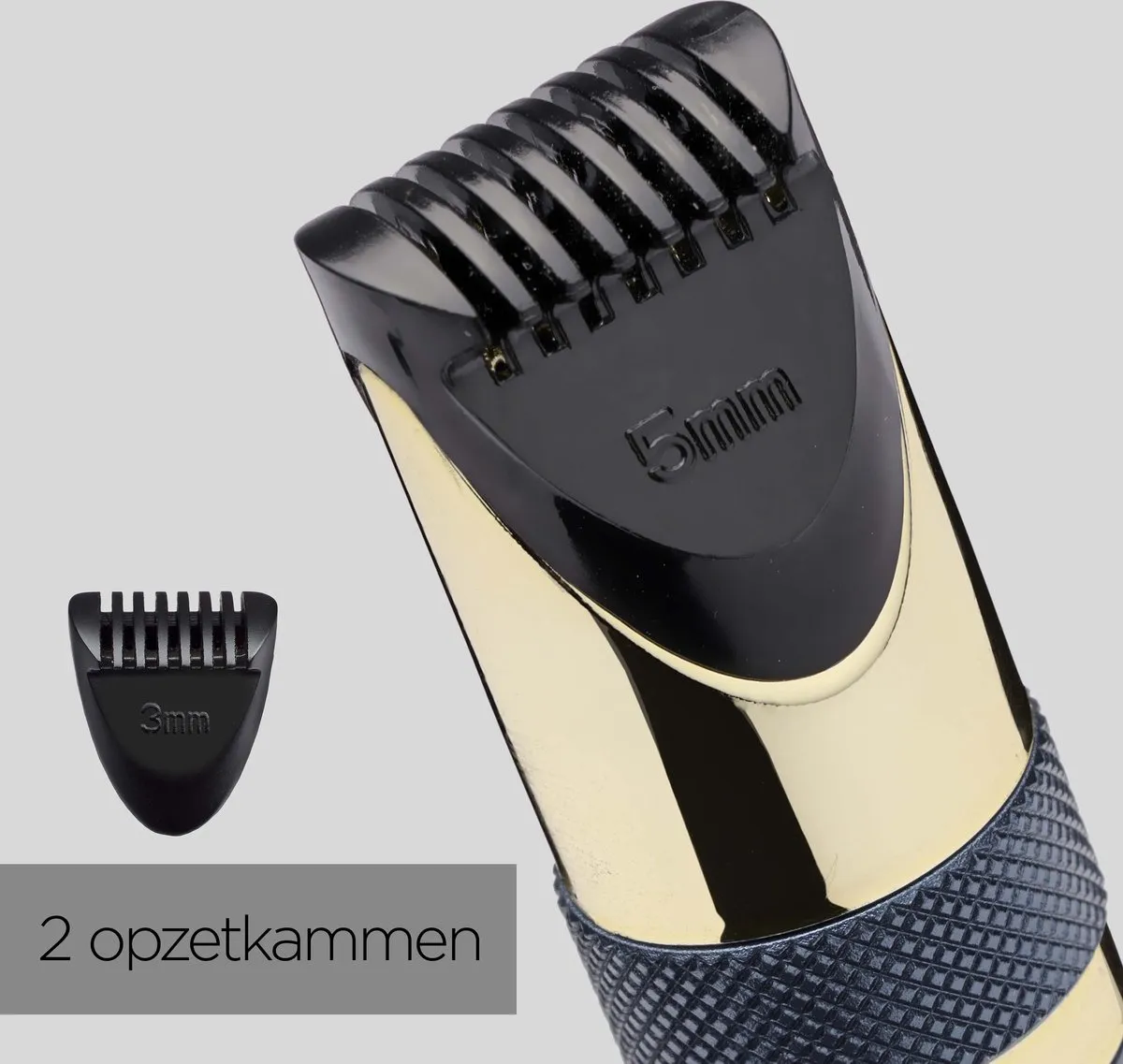 Babyliss Super-X Metal Series E112E Neus-Oor-Wenkbrauwtrimmer - Blauw/Goud - afbeelding 6 van 6