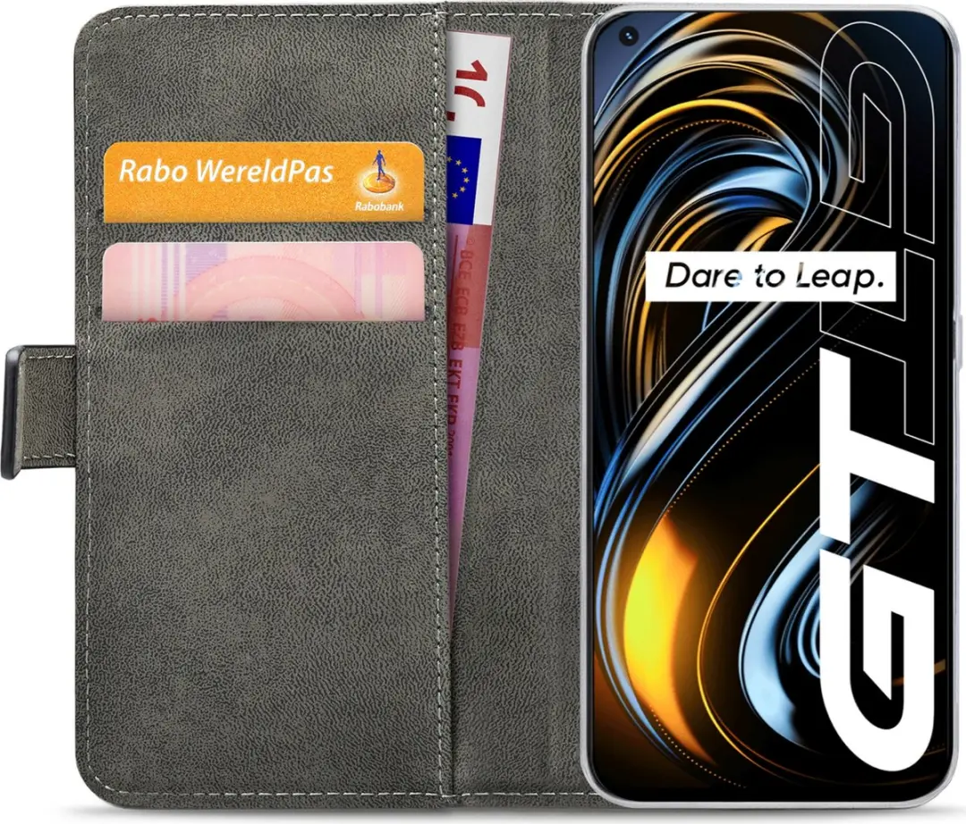 Mobilize Classic Gelly Wallet Bookcase Realme GT - 2 Pasjes - Zwart - afbeelding 6 van 6