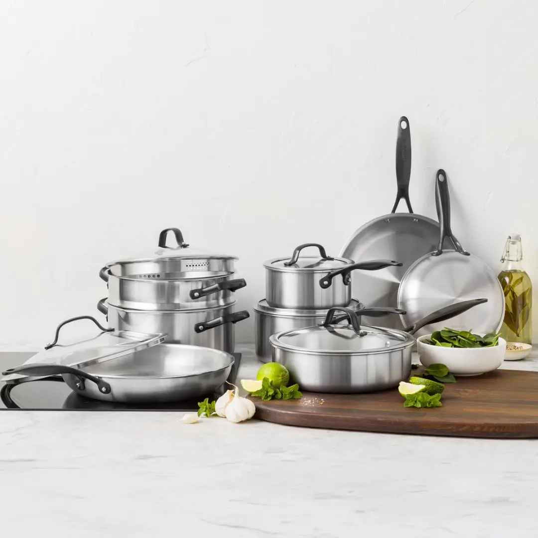 GreenPan Venice Pro CC010254-001 Pannenset - 14-delig - Inductie/Ovenbestendig 220°C - Zilver - afbeelding 6 van 6
