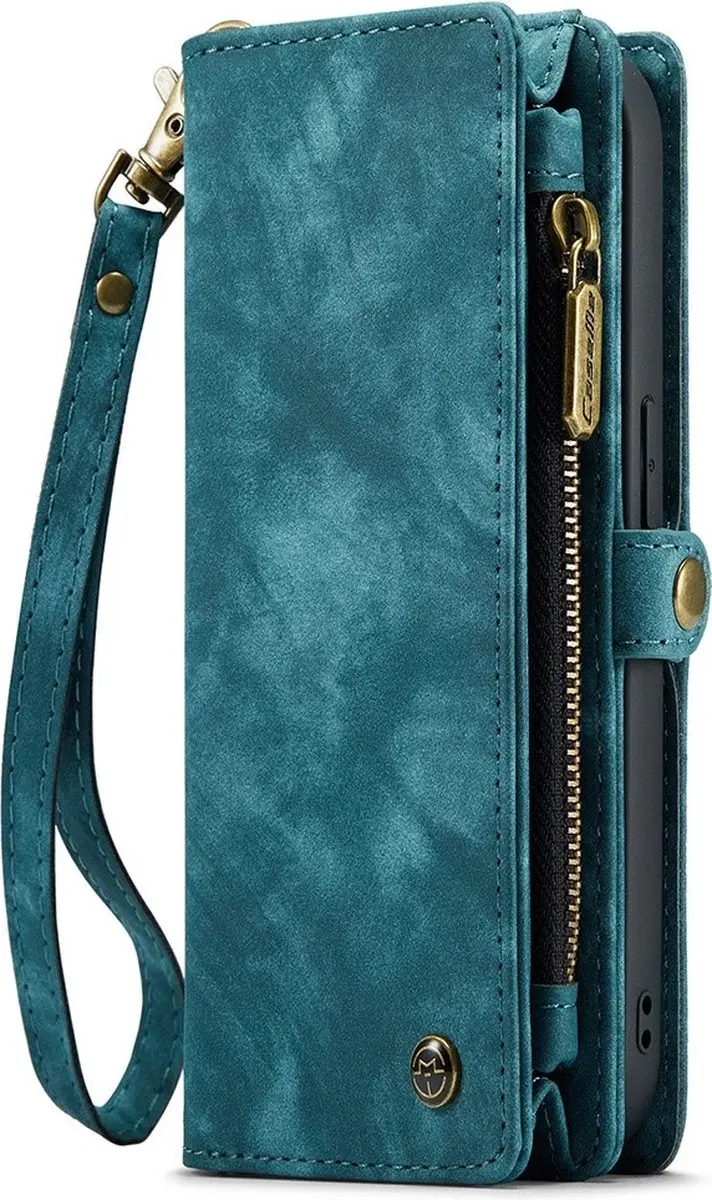 Caseme Vintage 2-in-1 Portemonnee Hoes iPhone 15 Pro - Lichtblauw