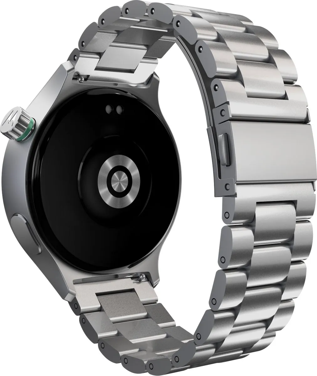 Motorola moto Watch 47mm - Zilver - Groene Band