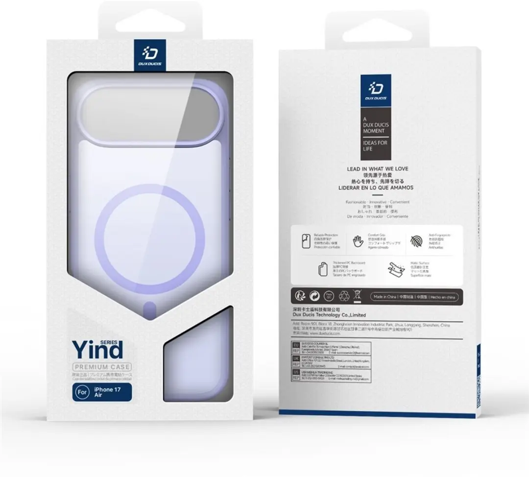 Dux Ducis Yind Series Hoesje iPhone Air - Transparant Lavendel - MagSafe
