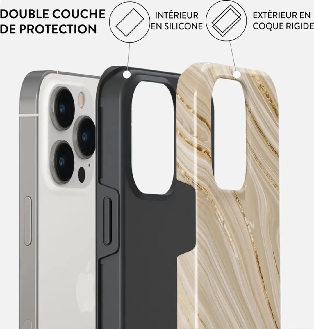 Burga Tough Series BRGTOUGHCASEIP13PFG Hoesje - iPhone 13 Pro - Beige