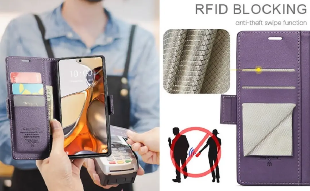 Caseme Wallet Case Xiaomi 11T/11T Pro - RFID & Magneetsluiting - Paars