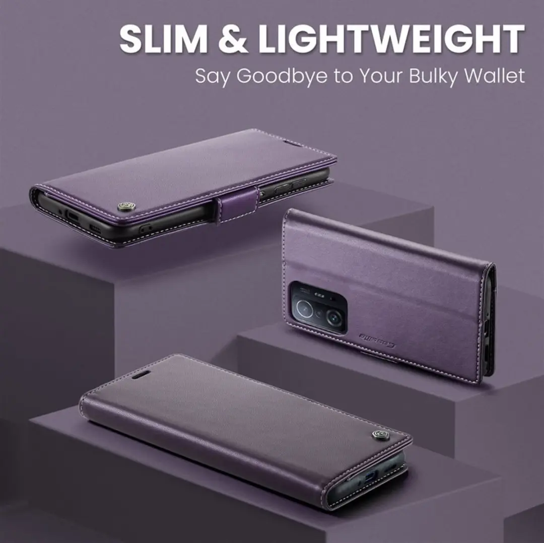 Caseme Wallet Case Xiaomi 11T/11T Pro - RFID & Magneetsluiting - Paars