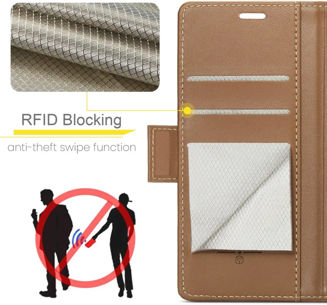 CaseMe 023 Wallet Book Hoesje - Google Pixel 10/10 Pro - 3 Pasjes - Bruin