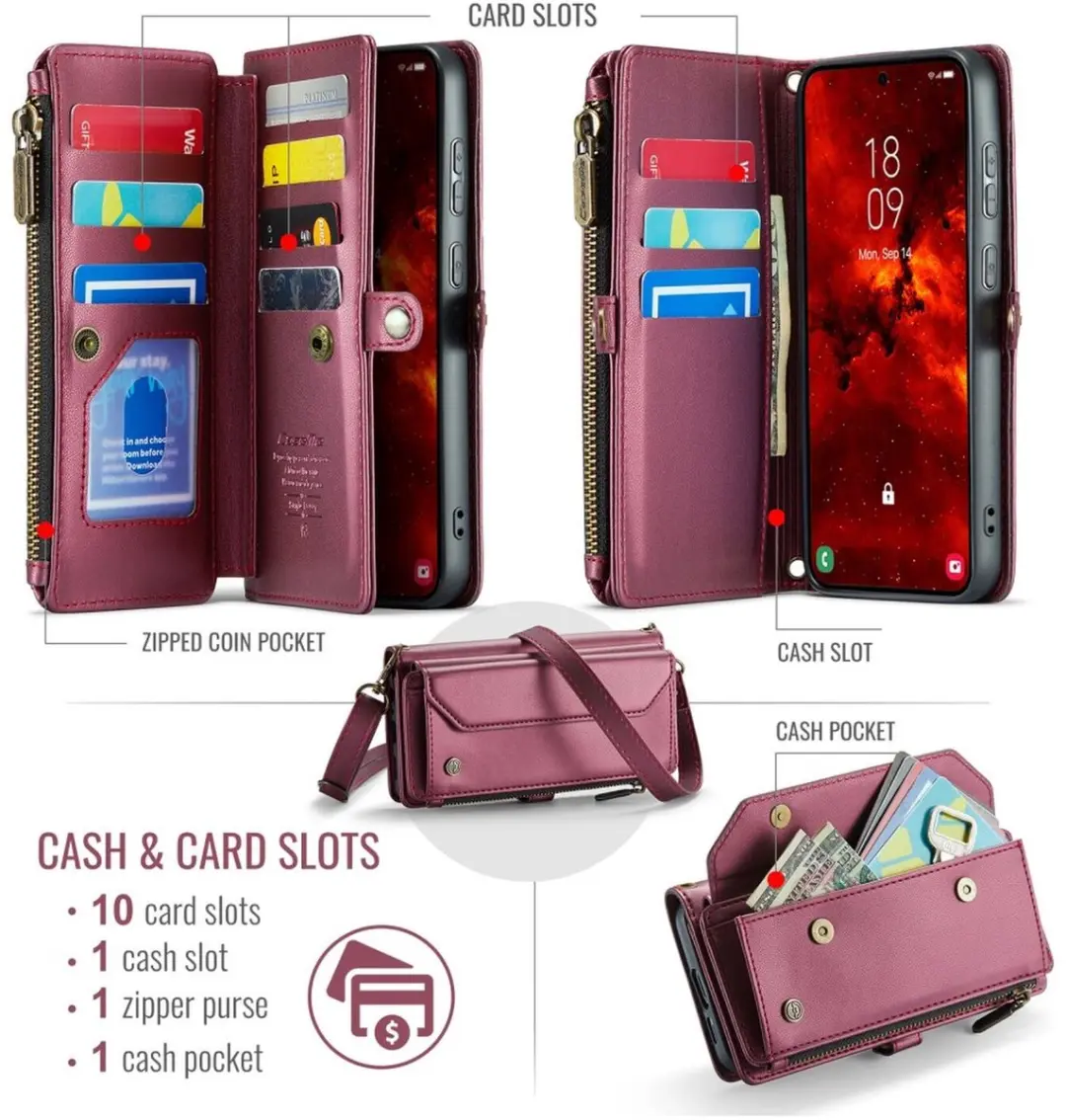 Caseme C36 Hoesje Samsung Galaxy S25 FE - Rood
