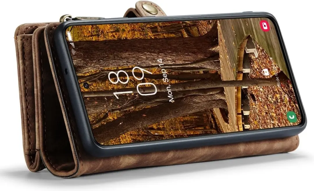 Caseme Vintage 2-in-1 Portemonneehoes Samsung Galaxy S23 - 14 Pasjes - Bruin