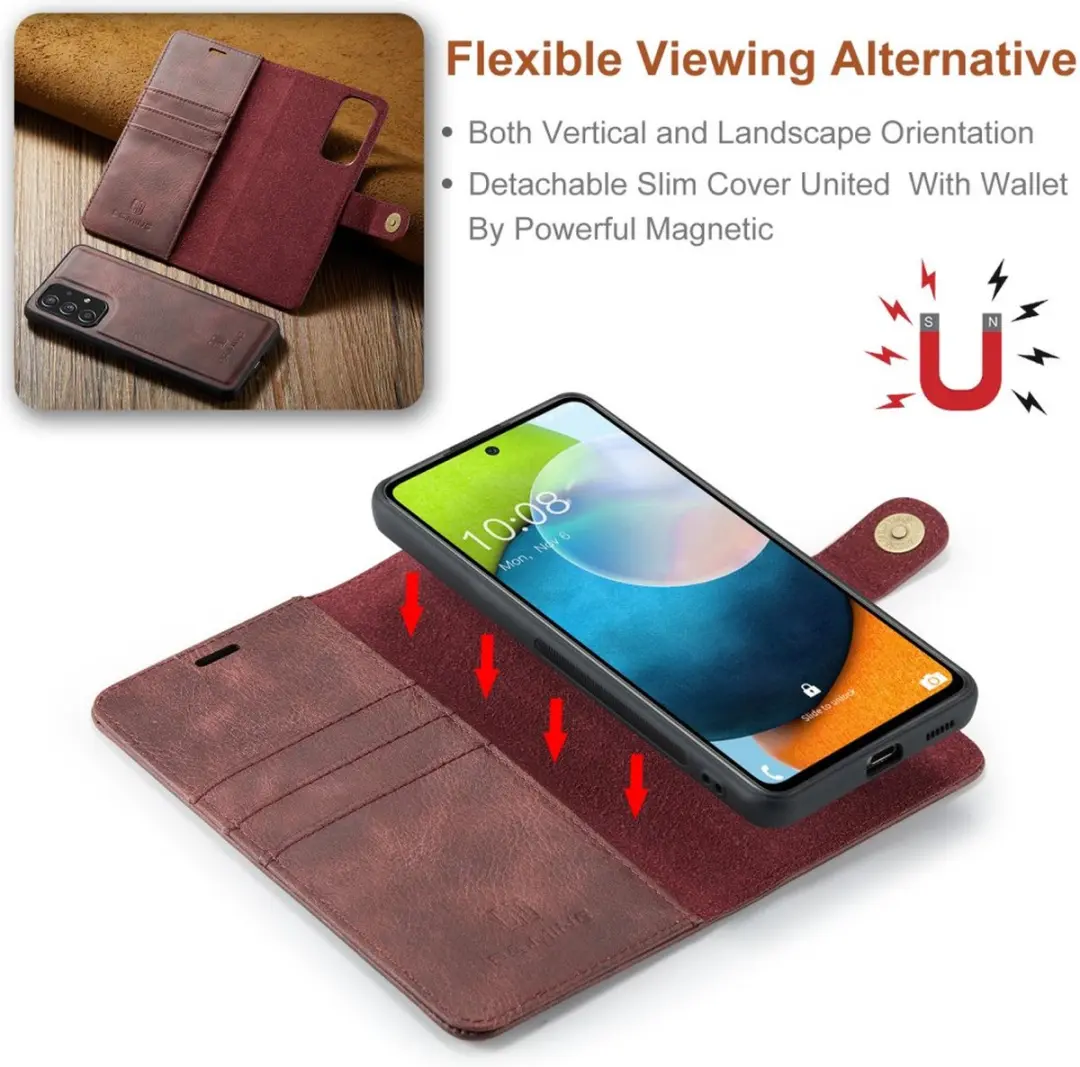 DG.MING Hoesje Samsung Galaxy A53 Book Case - Bordeaux
