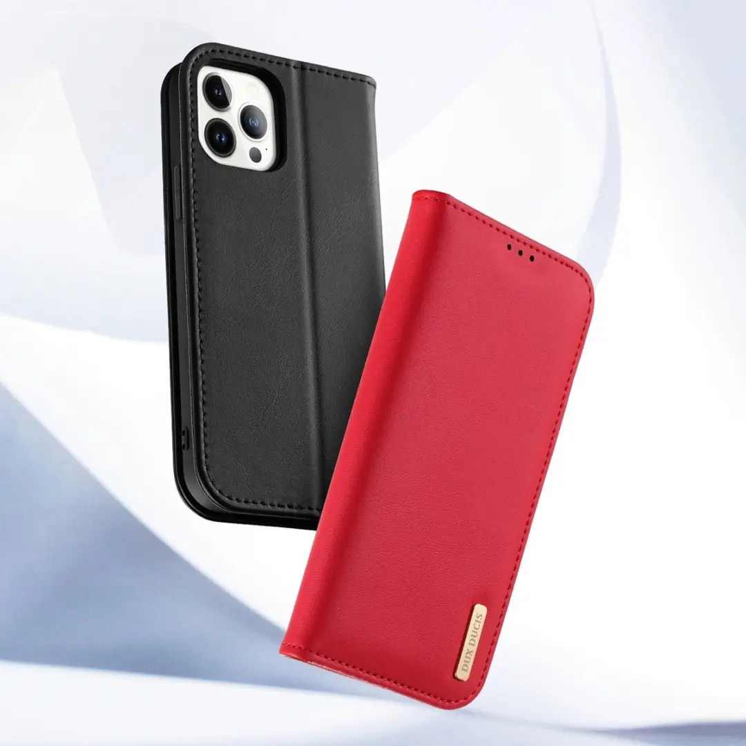 Dux Ducis Hivo Series iPhone 14 Pro Max Hoesje - 3 Pasjes - Zwart