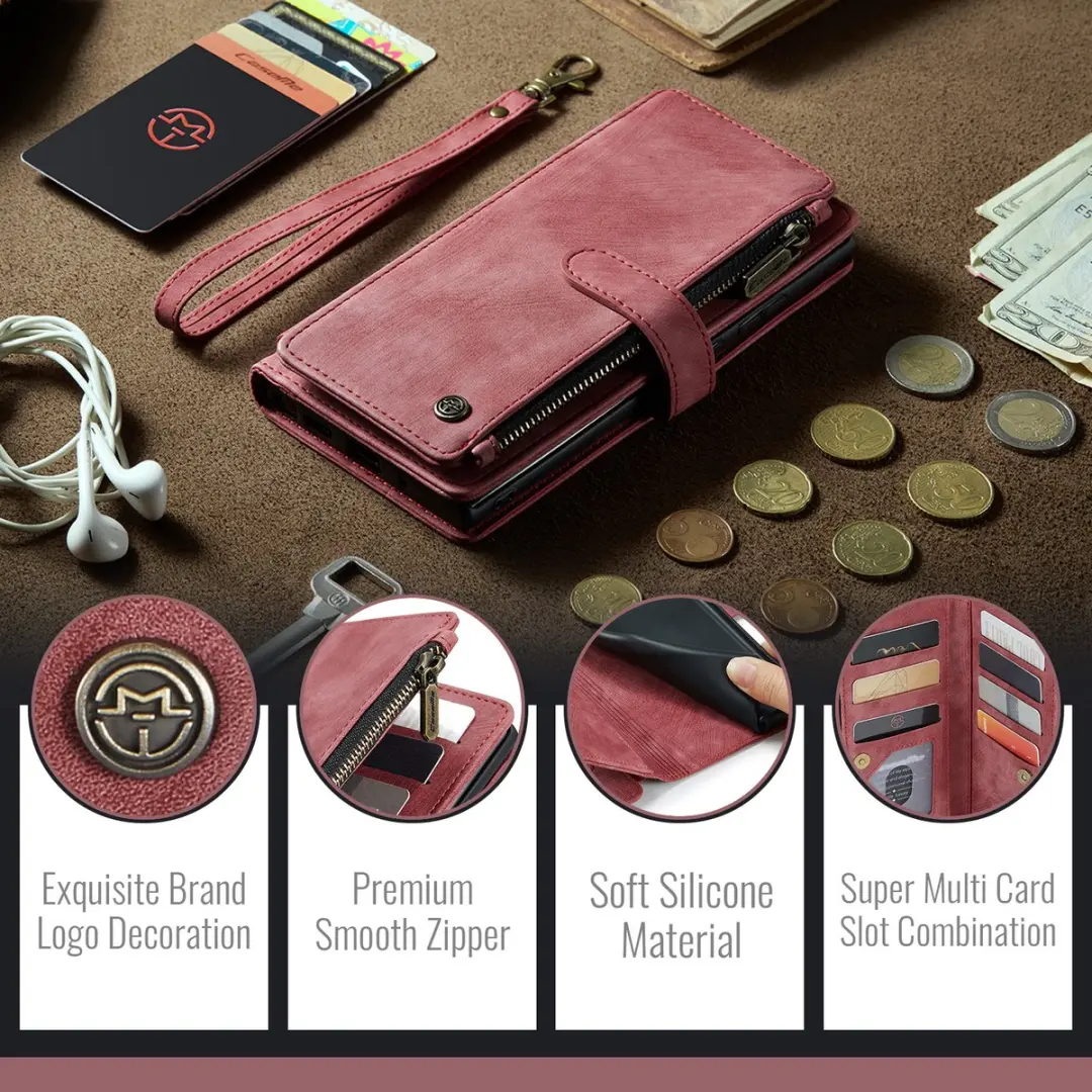 Caseme C30 Book Case Hoesje Samsung Galaxy S24 FE - Roze