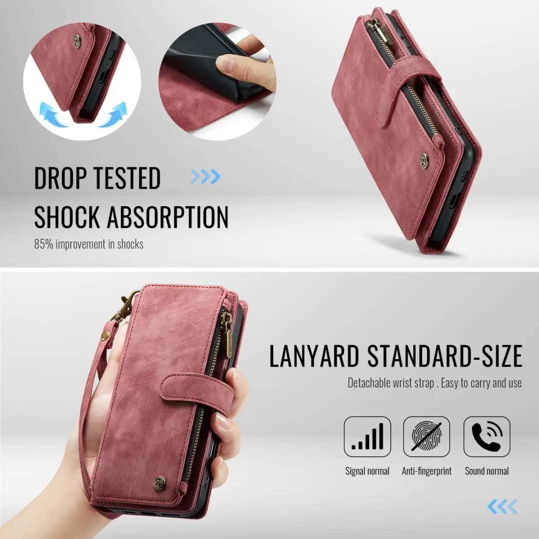 Caseme C30 Book Case Hoesje Samsung Galaxy S24 FE - Roze