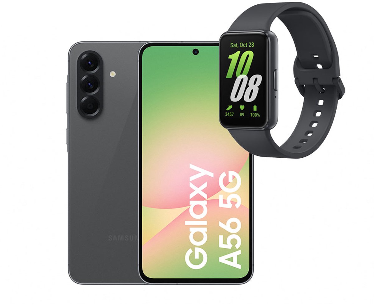Samsung Galaxy A56 5G - 128GB - Awesome Graphite + Samsung Galaxy Fit3