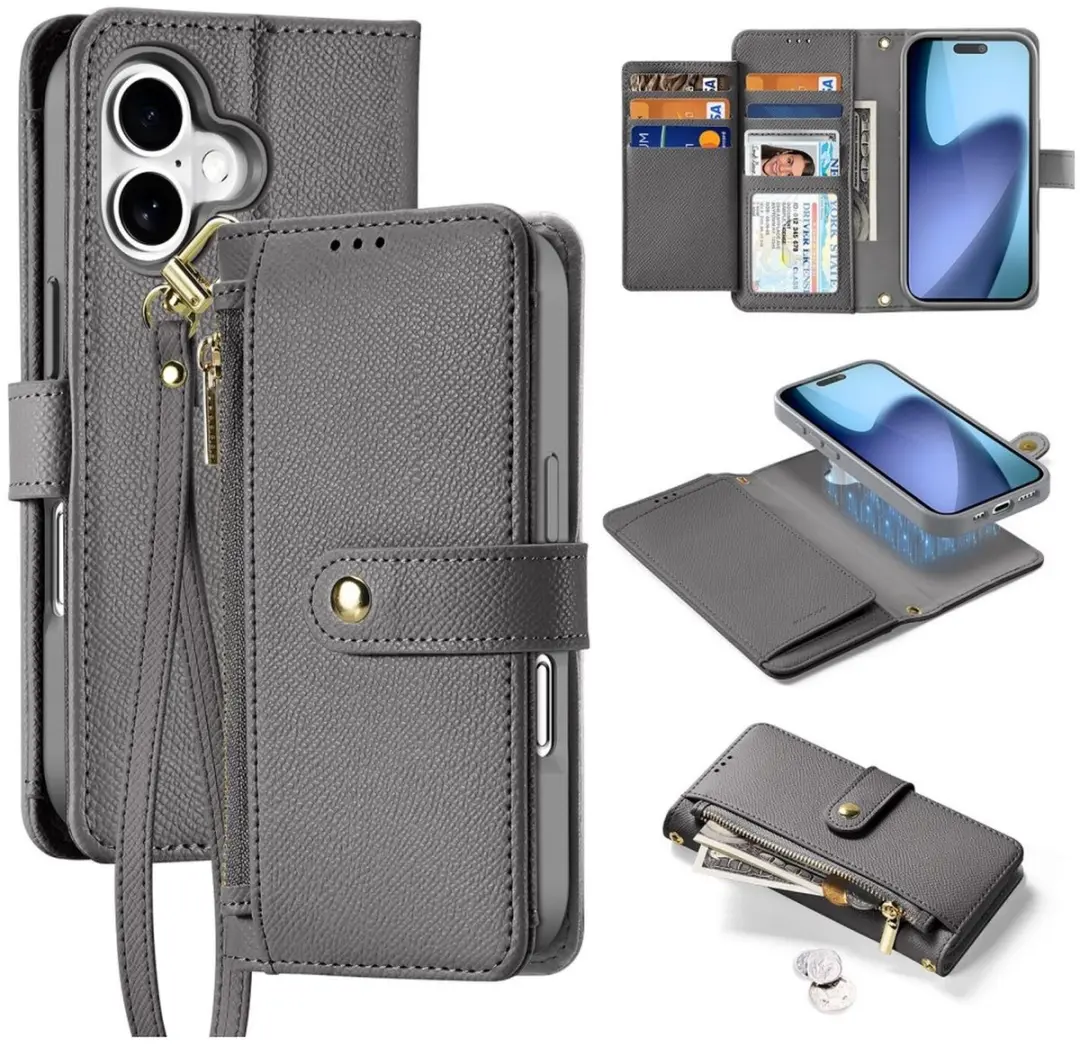 Dux Ducis Lawa Hoesje iPhone 17 - 7 Pasjes - Grijs