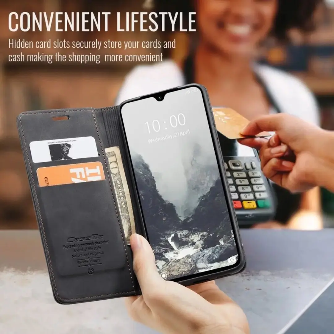 Caseme 013 Hoesje Samsung Galaxy A27 - Book Case Zwart