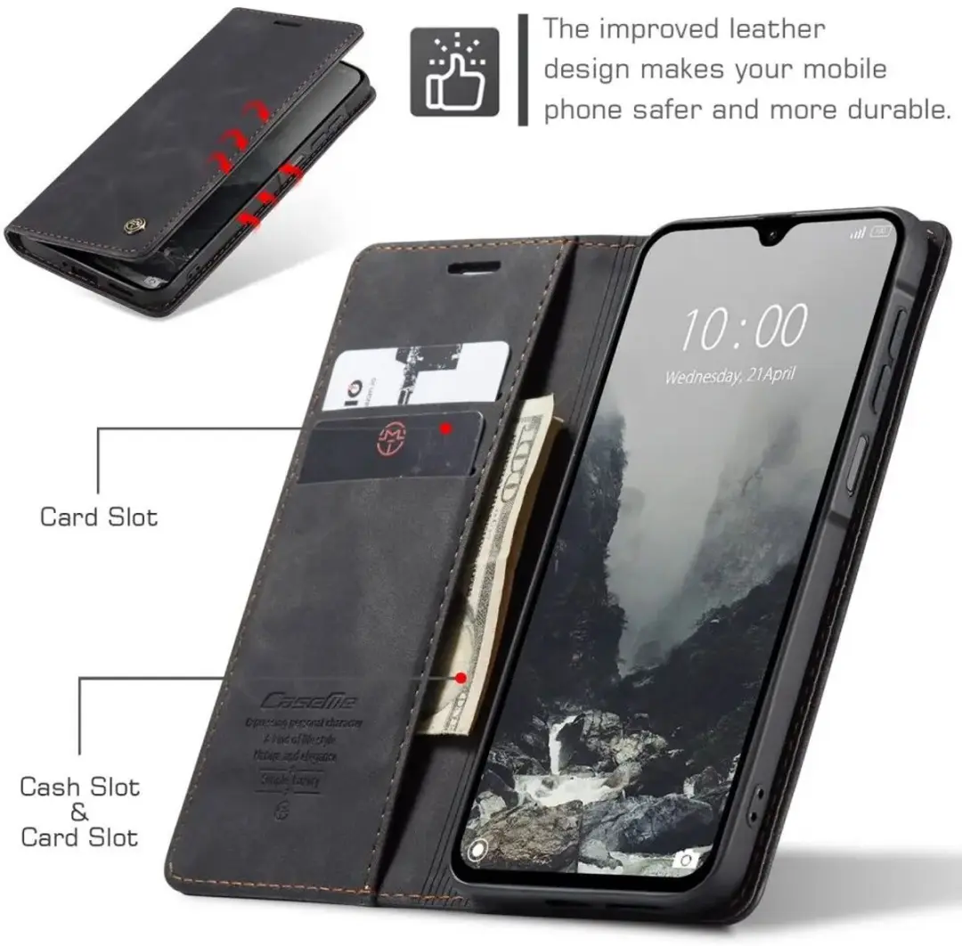 Caseme 013 Hoesje Samsung Galaxy A27 - Book Case Zwart