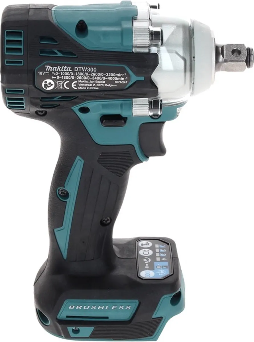 Makita DTW 300 RG Accu-slagmoersleutel 18V 330Nm - 2x 6,0Ah + oplader