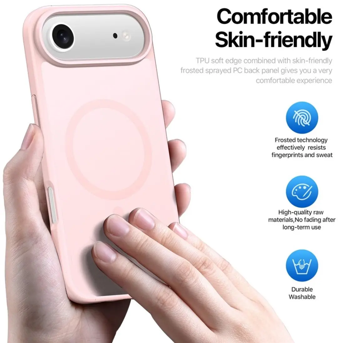 Dux Ducis Yind Series Hoesje iPhone Air - Transparant Roze - MagSafe - afbeelding 6 van 6