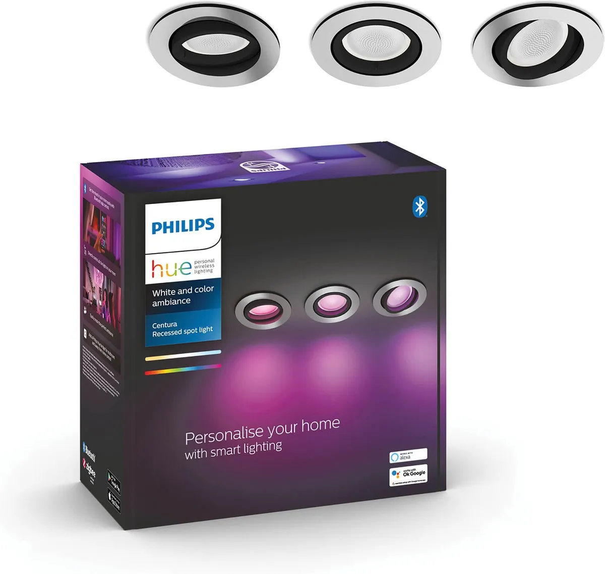 Philips Hue Centura Inbouwspot 3-pack
