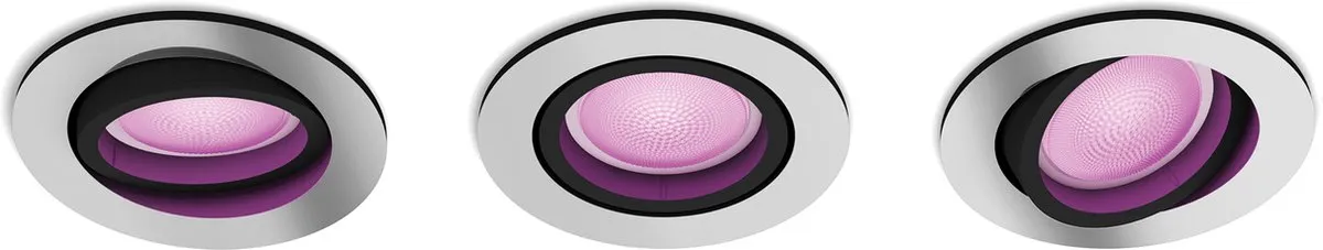 Philips Hue Centura Inbouwspot 3-pack - Aluminium - GU10