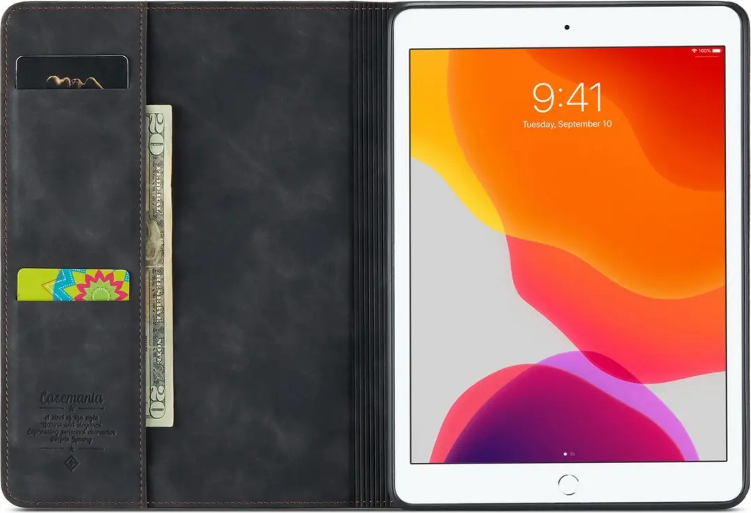 Caseme iPad 9.7 Hoesje - Effen Zwart