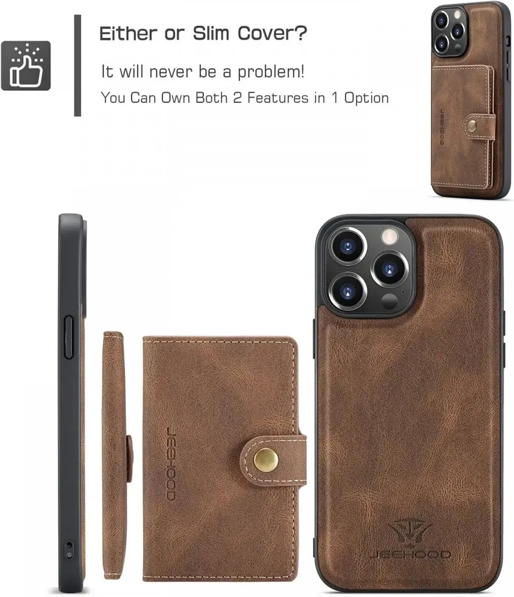 Caseme JH-01 Hoesje iPhone 15 Pro Max - Bruin