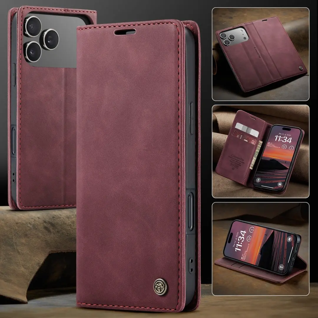 Caseme 013 Book Case iPhone 17 Pro - Bordeaux