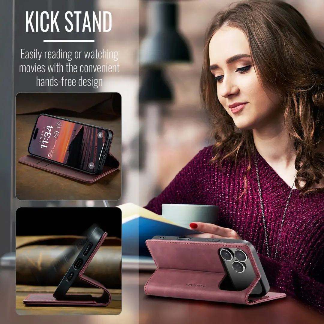 Caseme 013 Book Case iPhone 17 Pro - Bordeaux
