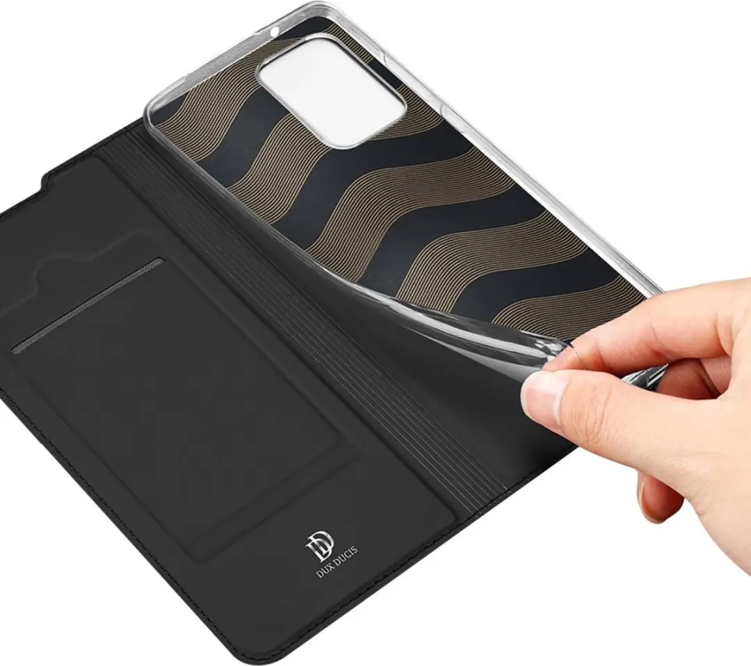 Dux Ducis Samsung Galaxy A73 Hoesje - 1 Pasje - Zwart