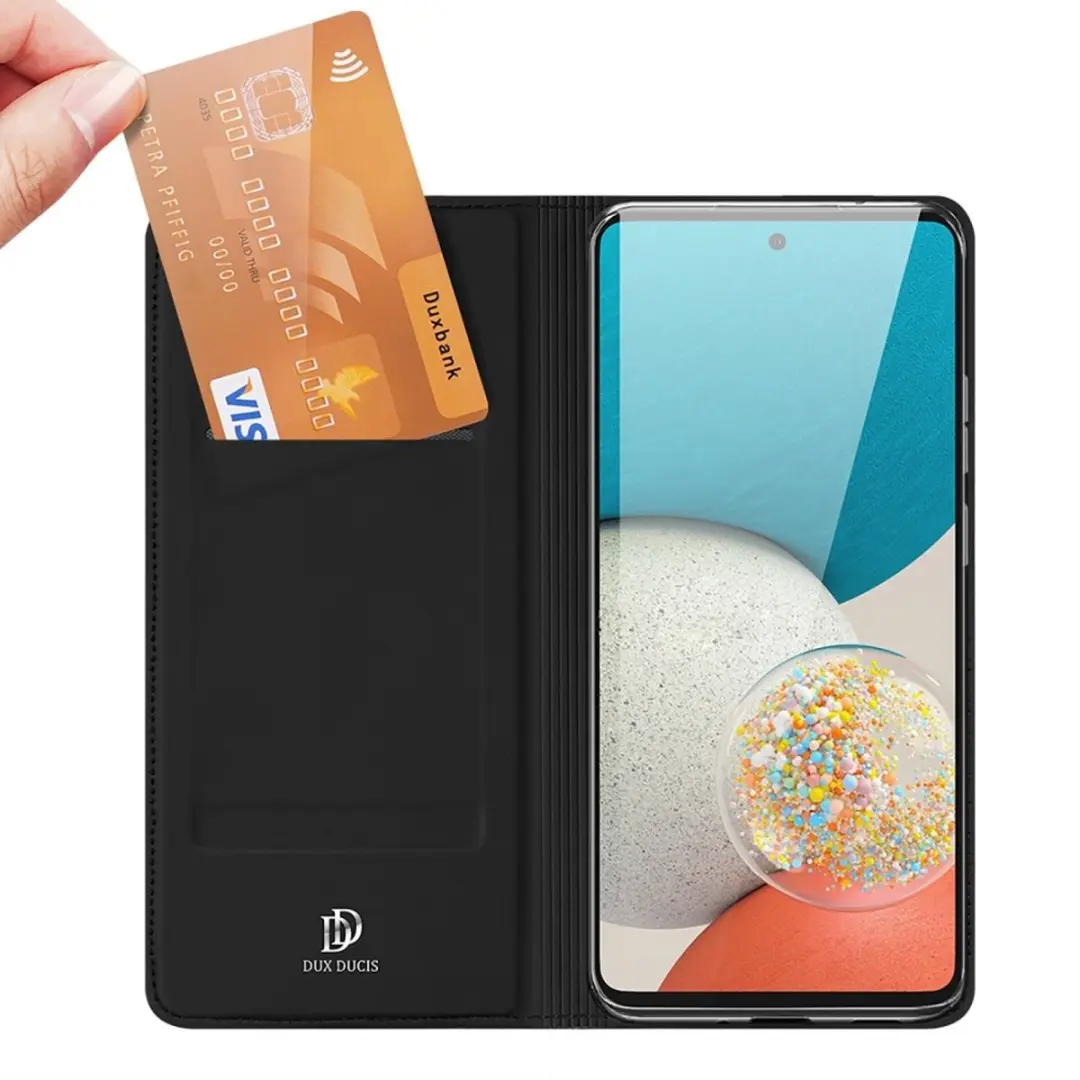 Dux Ducis Samsung Galaxy A73 Hoesje - 1 Pasje - Zwart - afbeelding 6 van 6