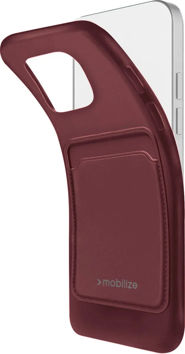 Mobilize Rubber Gelly Card Hoesje Samsung Galaxy A25 - Bordeaux - MOB-GCCMBO-GALA255G