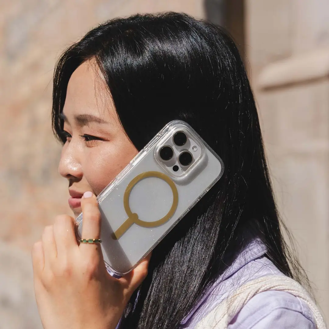 ZAGG Milan Snap Mag iPhone 16 Pro Hoesje - Gold Glitter - 702315128 - afbeelding 6 van 6