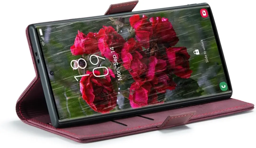 Caseme 013 Book Case Hoesje Samsung Galaxy S25 Ultra - Bordeaux
