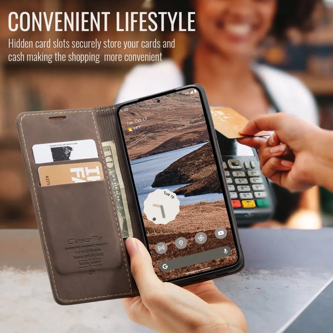 Caseme 013 Book Case - Google Pixel 10a - Donkerbruin