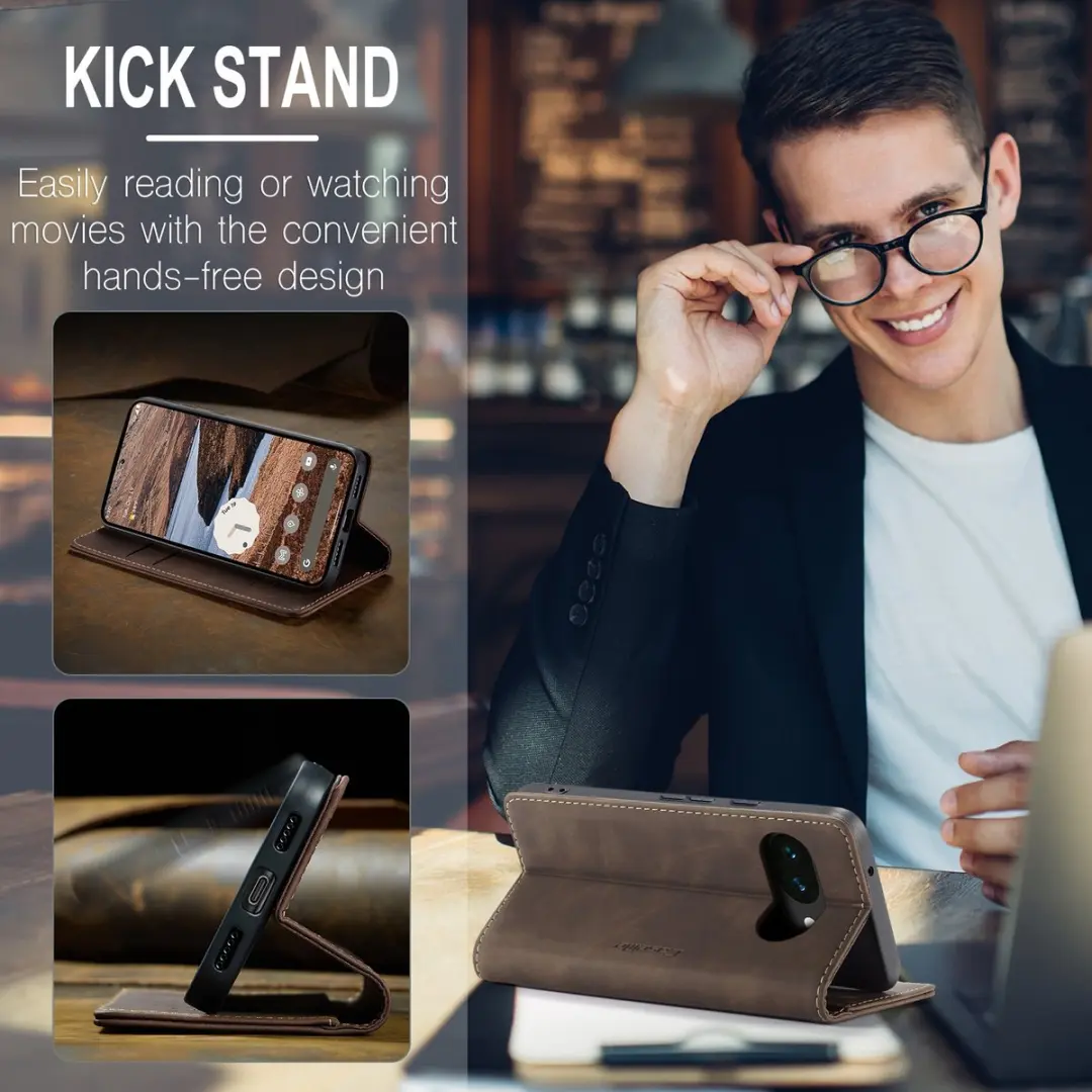 Caseme 013 Book Case - Google Pixel 10a - Donkerbruin