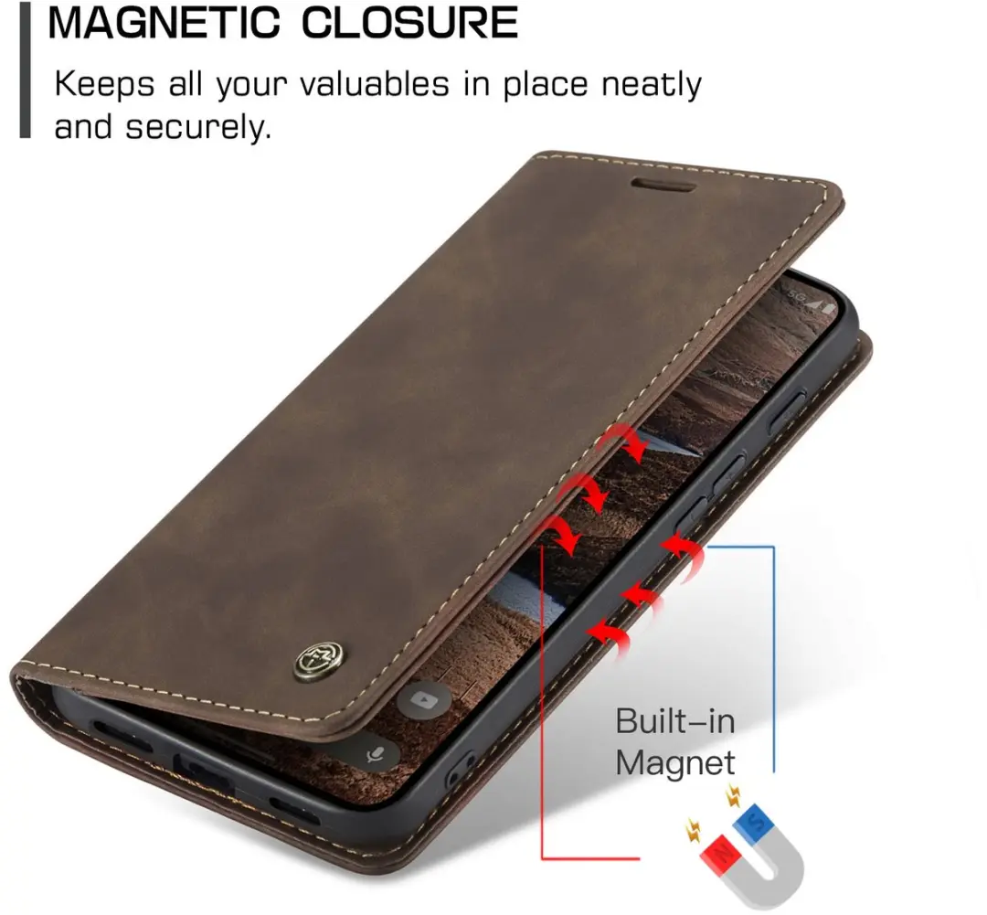 Caseme 013 Book Case - Google Pixel 10a - Donkerbruin