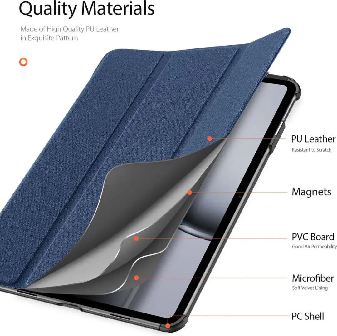 Dux Ducis Domo Tri-fold Tablethoes OnePlus Pad 2 - 12.1" - Donker Blauw