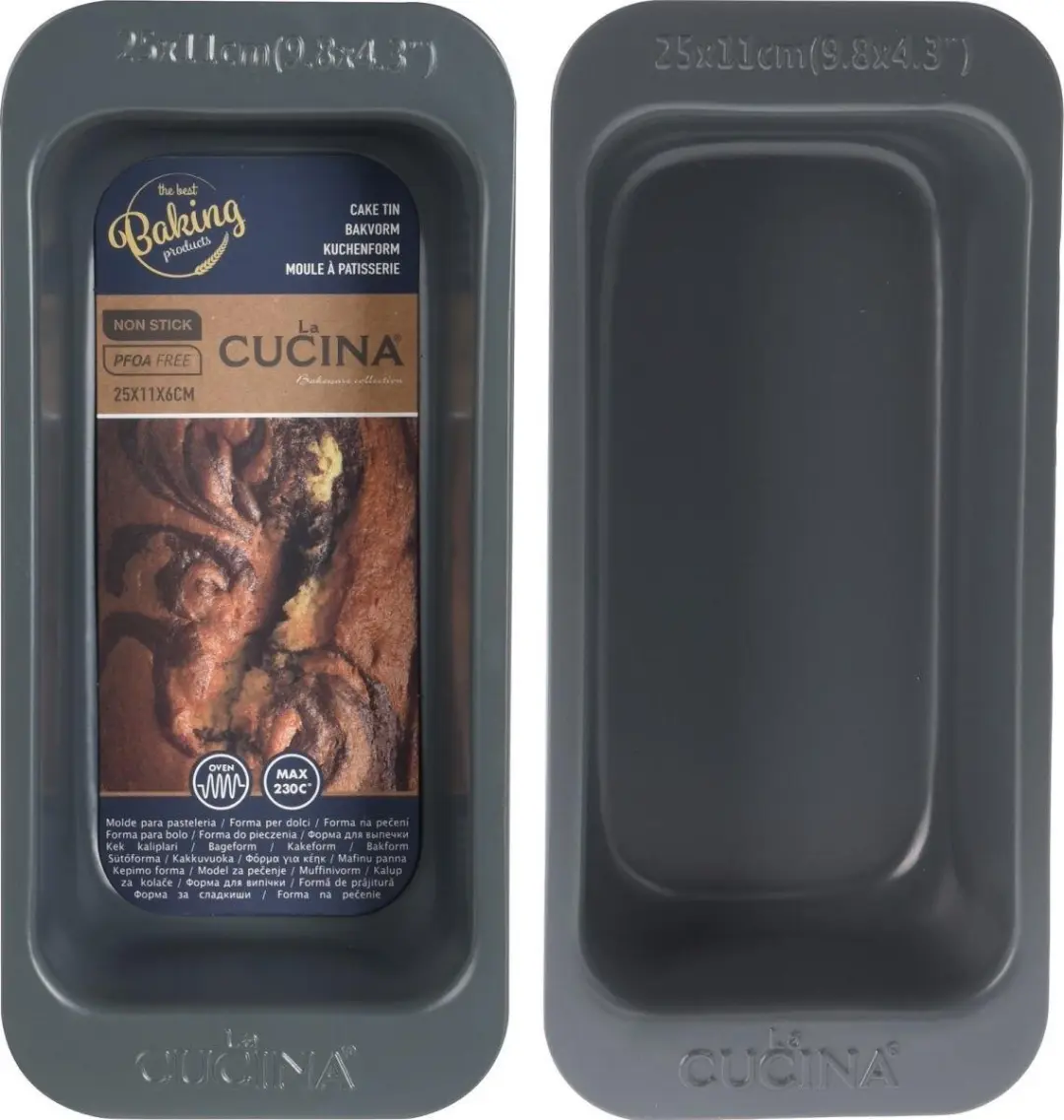 La Cucina Rechthoekige Bakvorm 25x11cm - Zwart