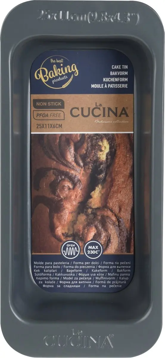 La Cucina Rechthoekige Bakvorm 25x11cm - Zwart