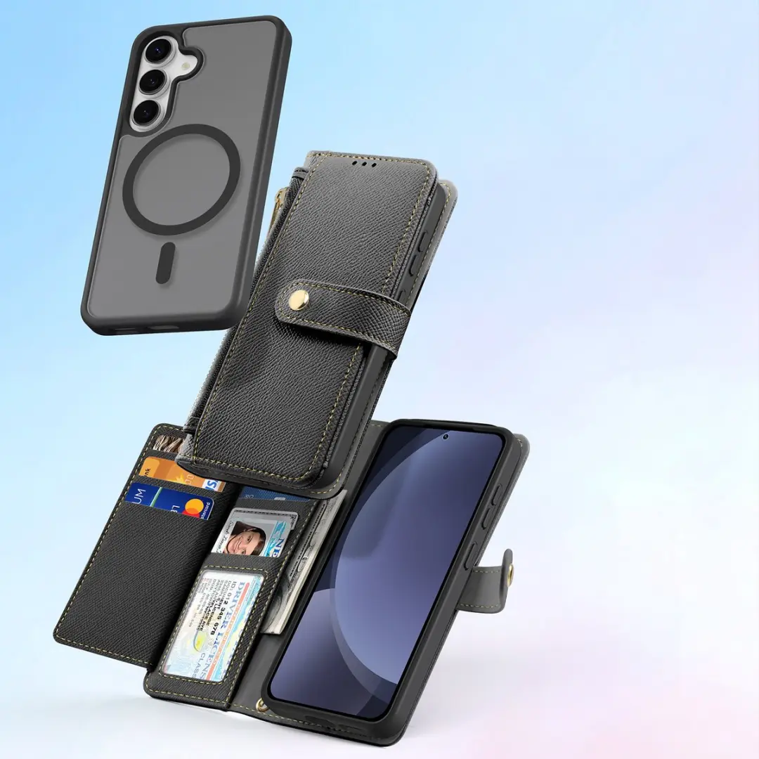 Dux Ducis Lawa Series Telefoonhoesje S25 Plus - 7 Pasjes - Zwart