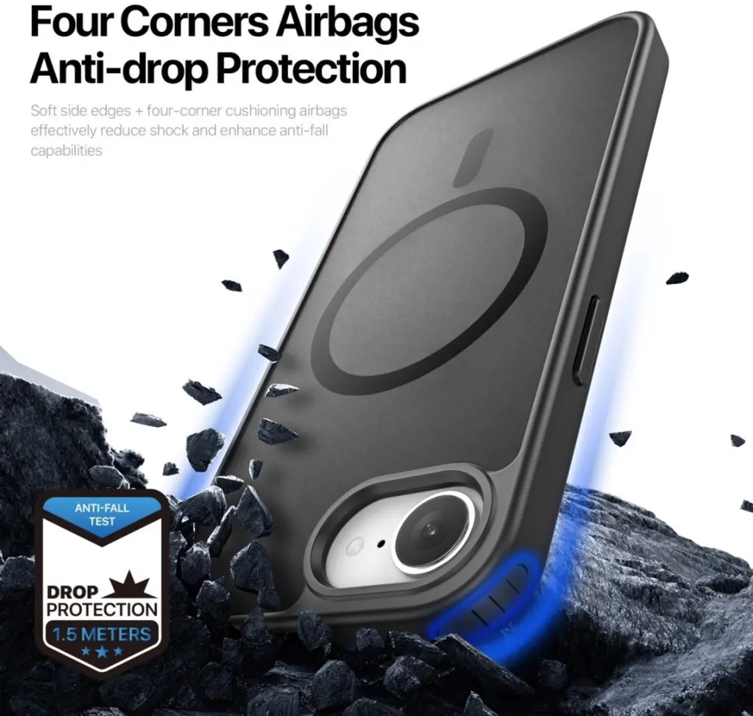 Dux Ducis Yind Serie iPhone 16E Hoesje - Zwart