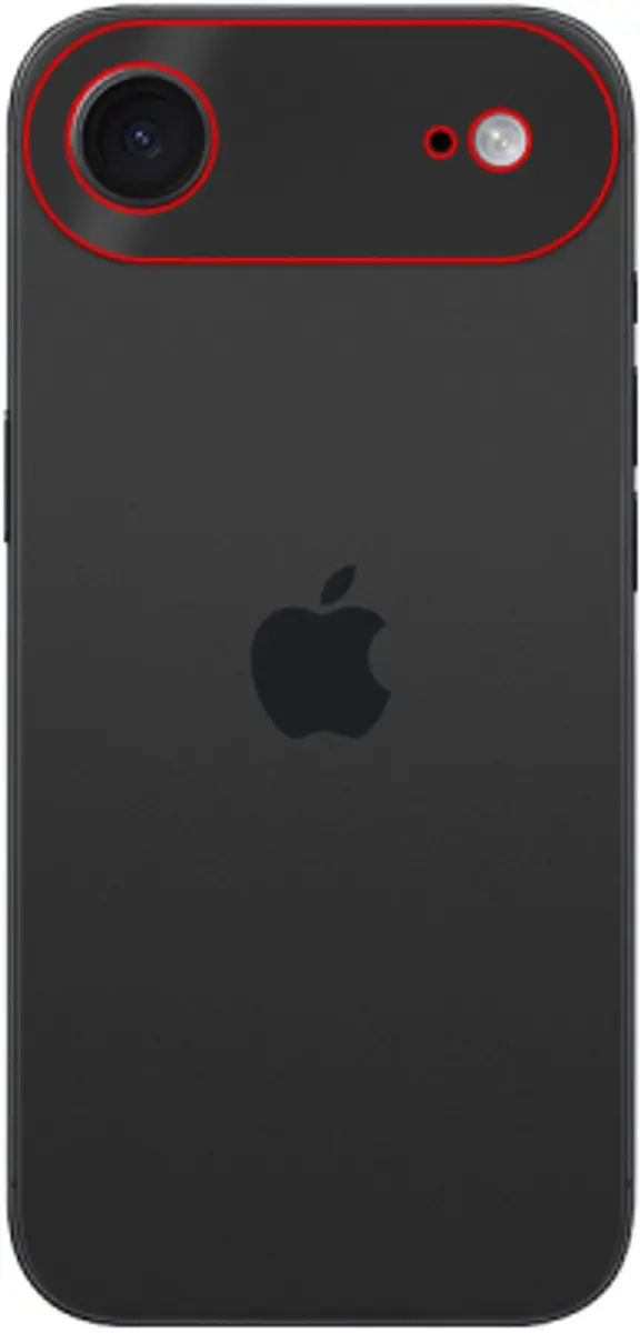 Mobilize iPhone Air Glazen Camera Protector - Zwart