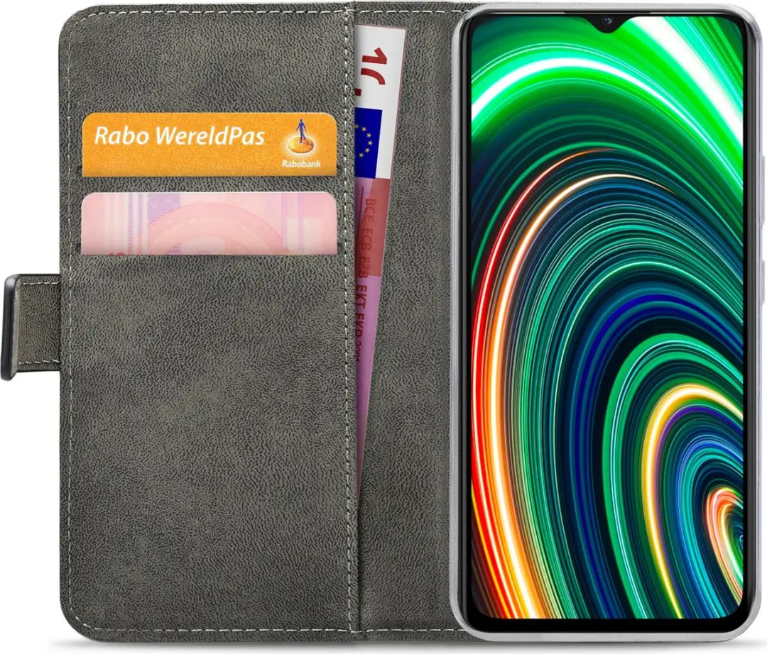 Mobilize Classic Gelly Wallet Bookcase Realme C25Y - Pasjeshouder - Zwart