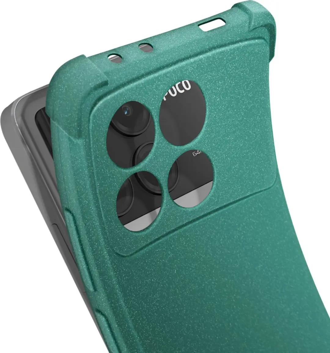 Imak Hoes Xiaomi Poco X6 Pro Donkergroen - Silicone Bumper