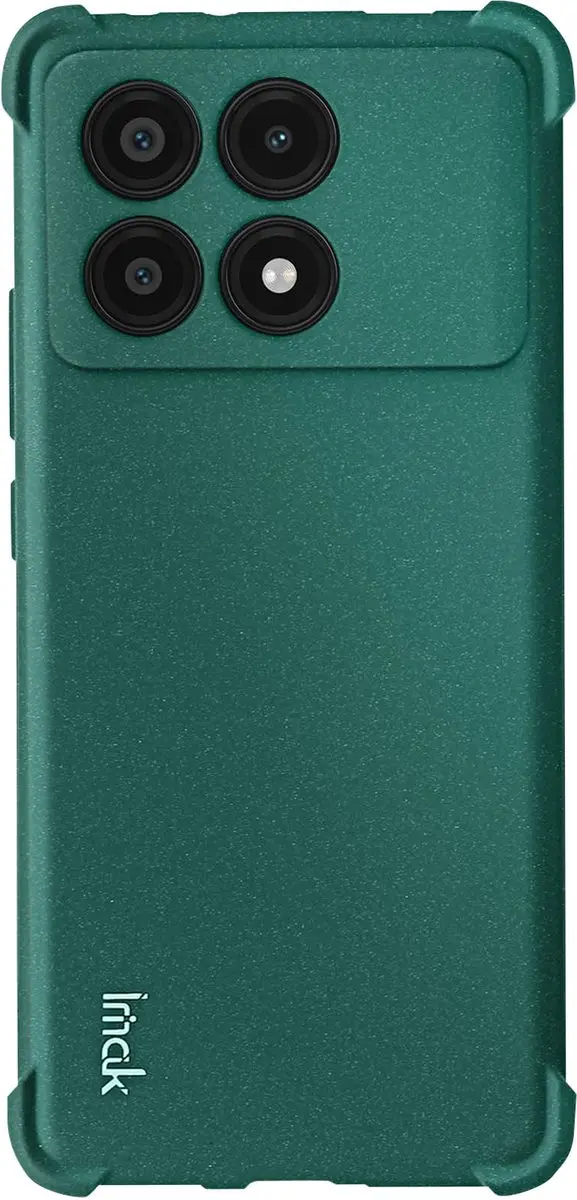 Imak Hoes Xiaomi Poco X6 Pro Donkergroen - Silicone Bumper