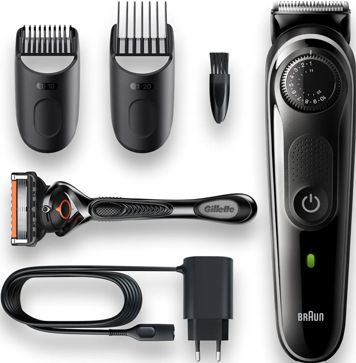 Braun BT5342 Baardtrimmer - 2 Opzetstukken - Zwart/Grijs
