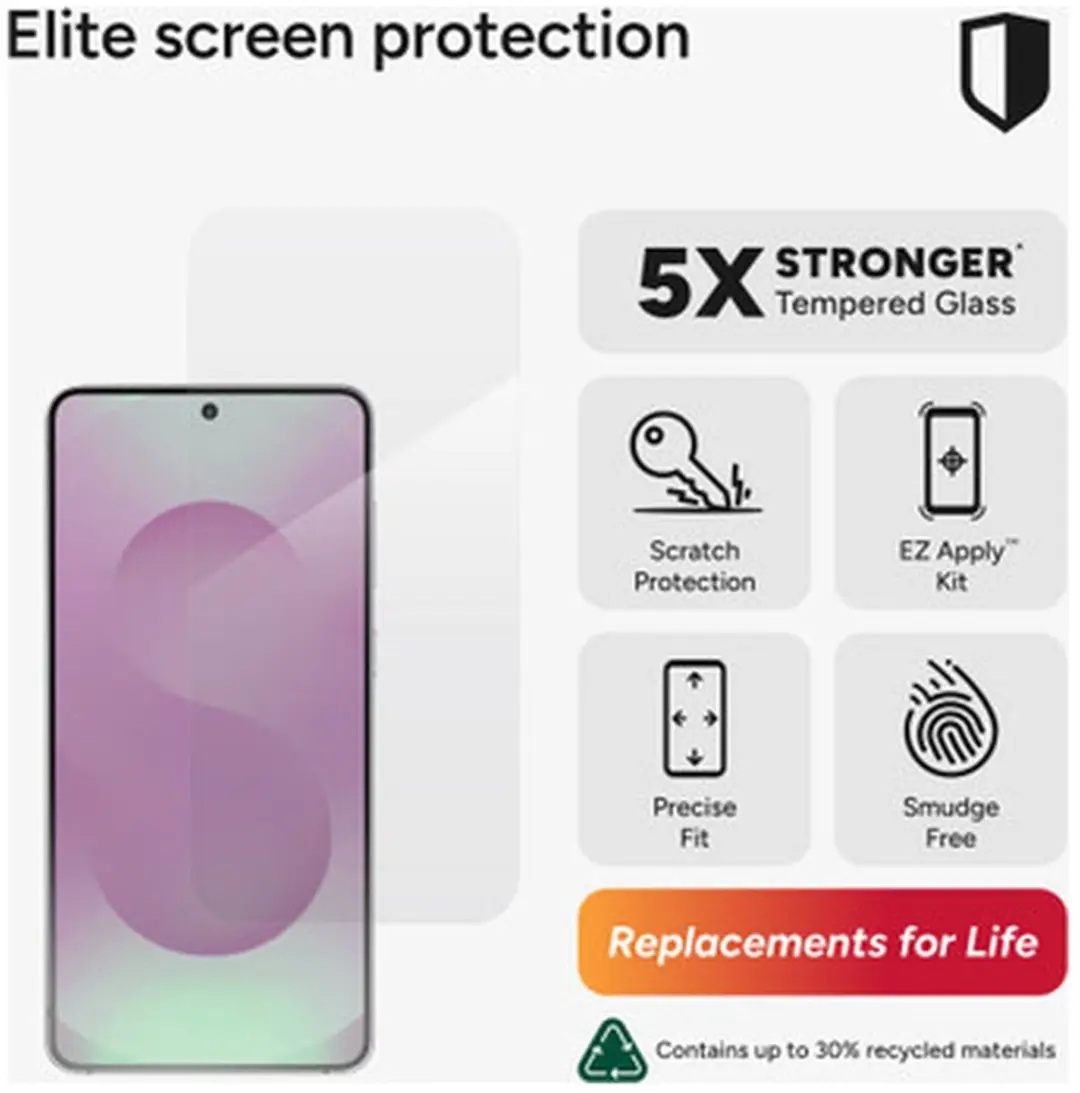 ZAGG InvisibleShield Glass Elite S25 Edge - Screen Protector - afbeelding 6 van 6